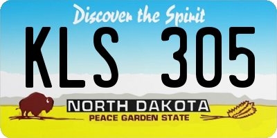 ND license plate KLS305