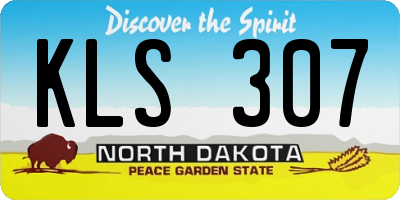 ND license plate KLS307