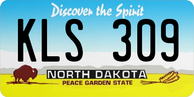 ND license plate KLS309