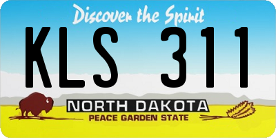ND license plate KLS311