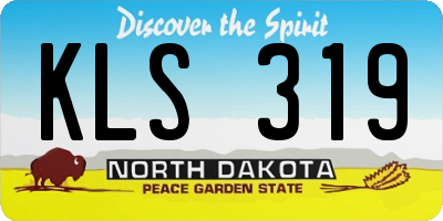 ND license plate KLS319