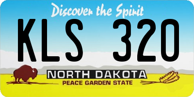 ND license plate KLS320