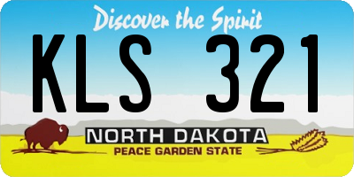 ND license plate KLS321
