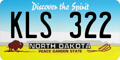 ND license plate KLS322