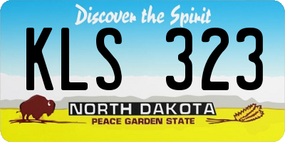 ND license plate KLS323