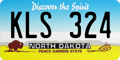 ND license plate KLS324