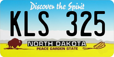 ND license plate KLS325