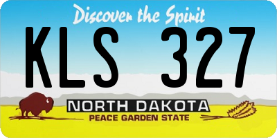 ND license plate KLS327