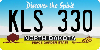 ND license plate KLS330