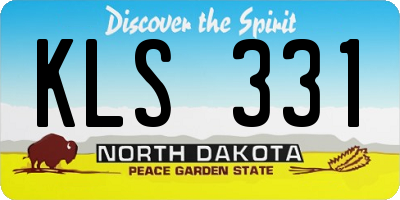ND license plate KLS331