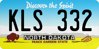 ND license plate KLS332
