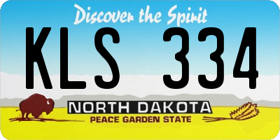 ND license plate KLS334