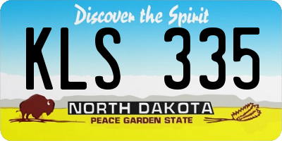 ND license plate KLS335