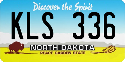 ND license plate KLS336