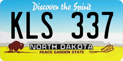 ND license plate KLS337