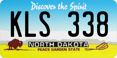 ND license plate KLS338