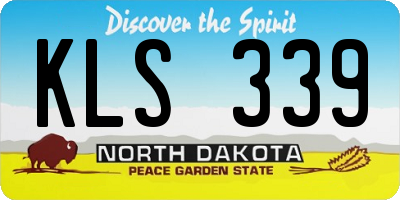 ND license plate KLS339