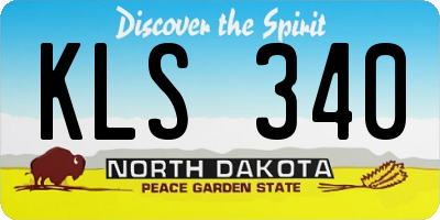 ND license plate KLS340