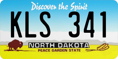 ND license plate KLS341