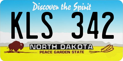 ND license plate KLS342