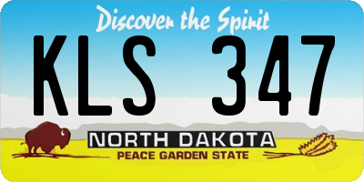 ND license plate KLS347