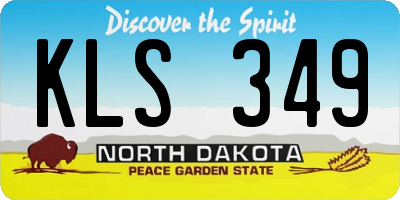 ND license plate KLS349