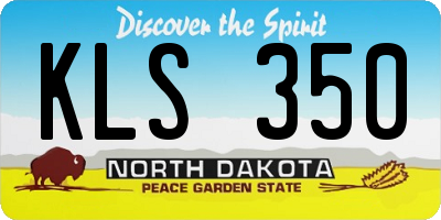 ND license plate KLS350
