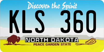 ND license plate KLS360