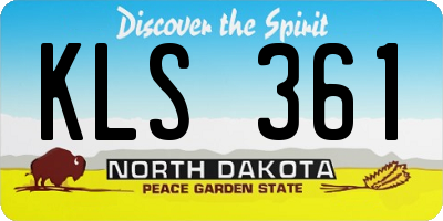 ND license plate KLS361
