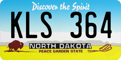 ND license plate KLS364