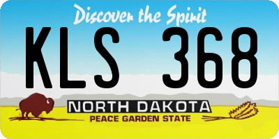 ND license plate KLS368