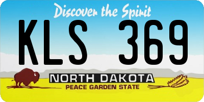 ND license plate KLS369