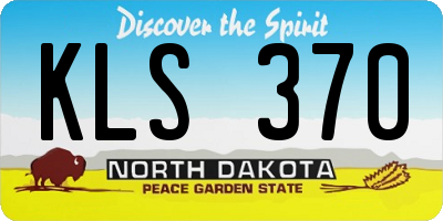 ND license plate KLS370