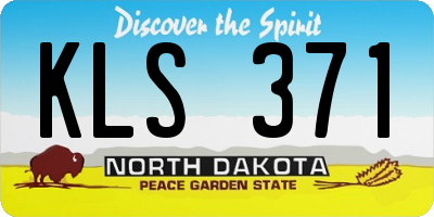 ND license plate KLS371