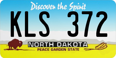 ND license plate KLS372