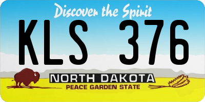 ND license plate KLS376