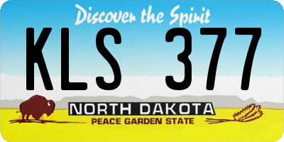 ND license plate KLS377