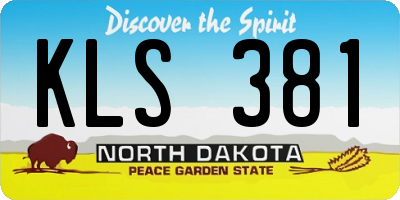 ND license plate KLS381