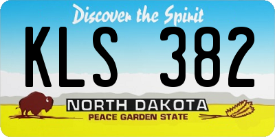 ND license plate KLS382