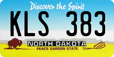 ND license plate KLS383