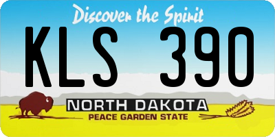 ND license plate KLS390