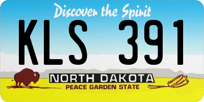 ND license plate KLS391