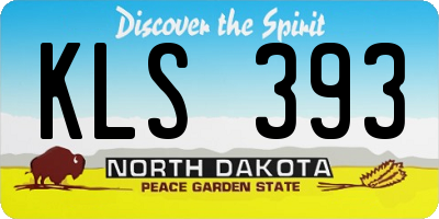 ND license plate KLS393