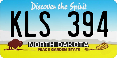 ND license plate KLS394