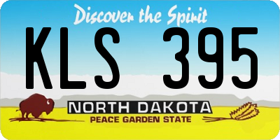ND license plate KLS395