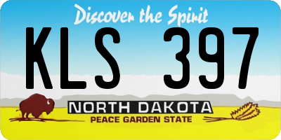ND license plate KLS397