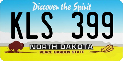 ND license plate KLS399