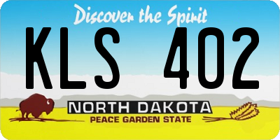 ND license plate KLS402