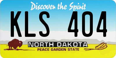 ND license plate KLS404