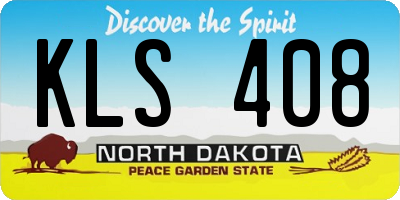ND license plate KLS408